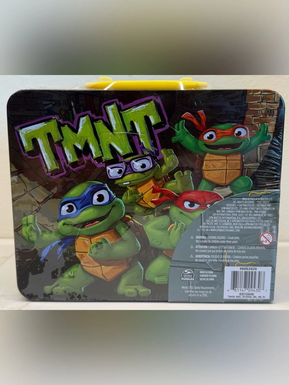 Teenage Mutant Ninja Turtles TMNT 48-Piece Puzzle Tin Lunch Box NEW Sealed